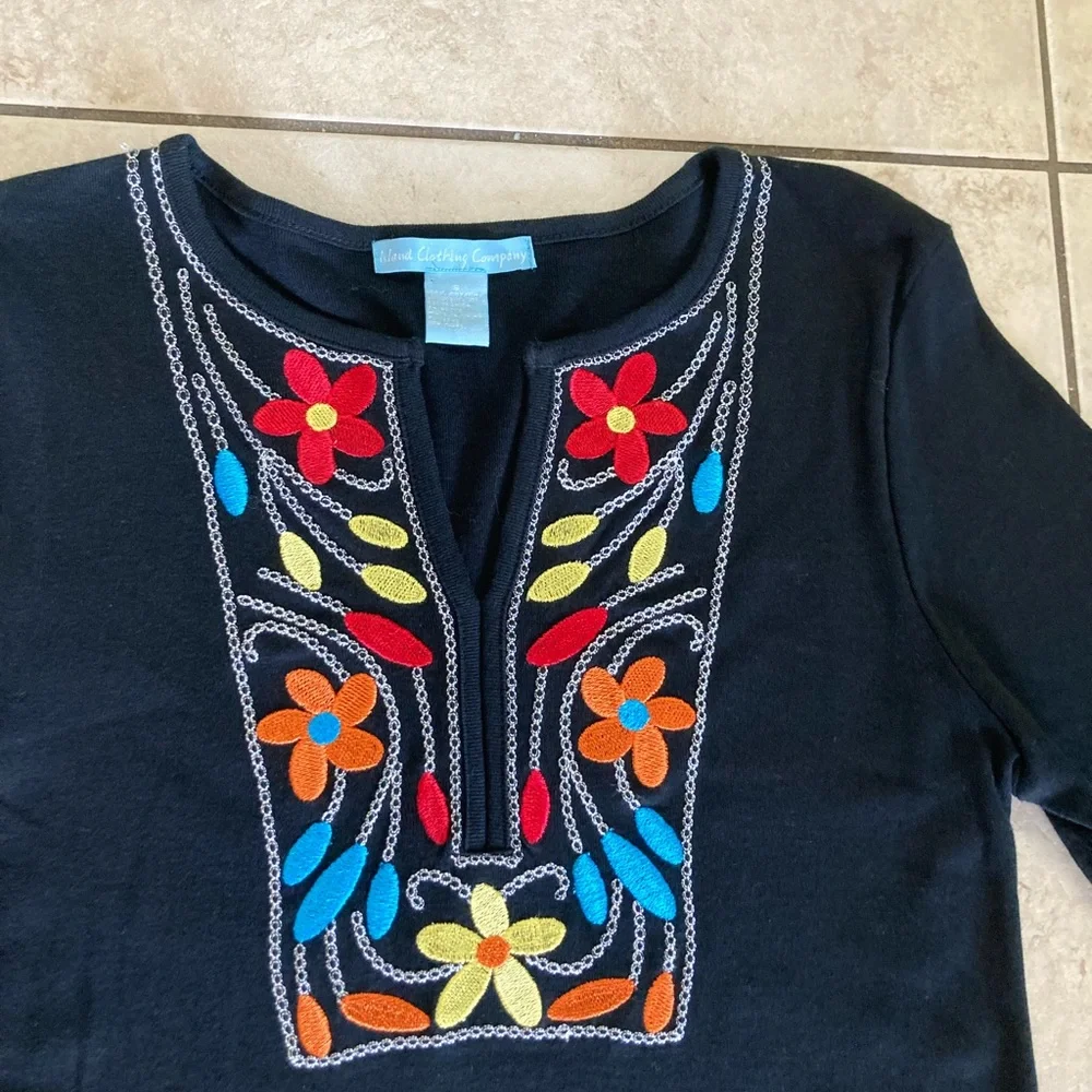 Island Clothing Company Black Embroidered Dress – Women’s S